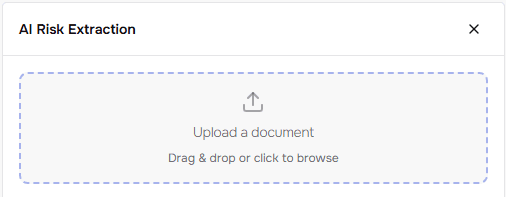 AI Risk Extraction: upload a document